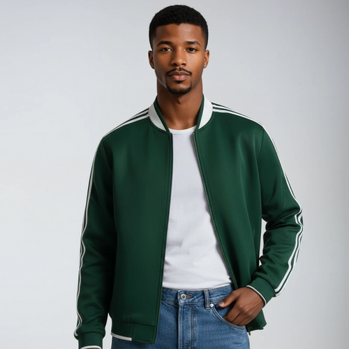 Drune | Zip-Up Gestreift Sportjacke