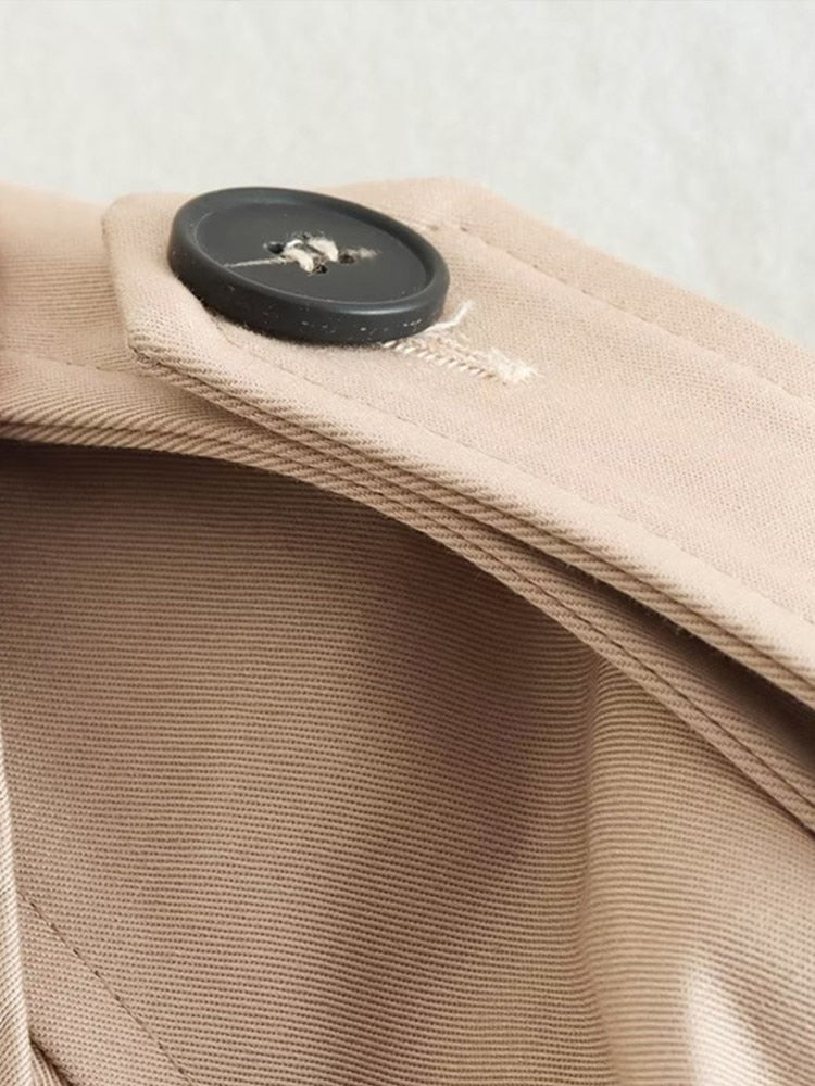 Drune | Beige Gürtel Taillierte Jacke Damenjacke