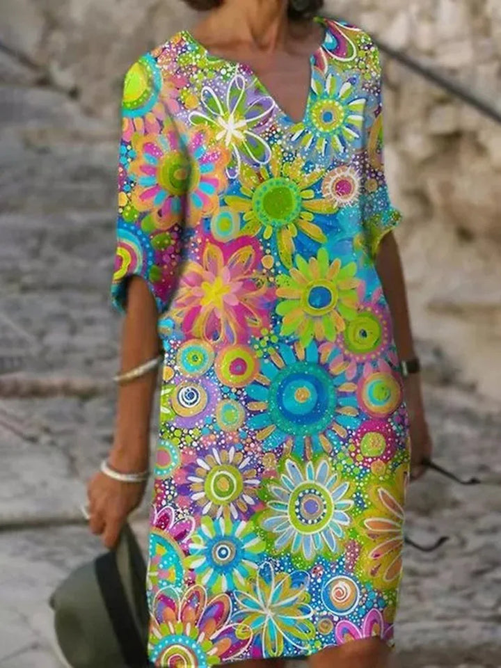 Drune | Baumwolle Blumenkleid Für Damen