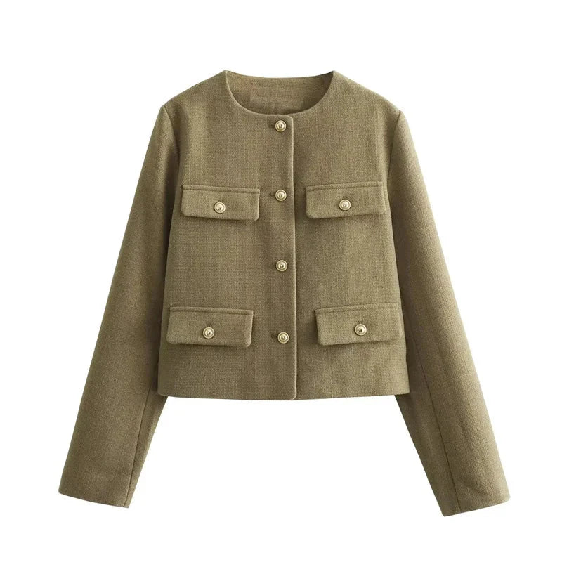 Drune | Jacke Kurz Einreiher Blazer Jacke Damen Jacke