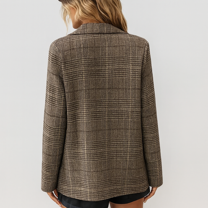 Drune | Blazer Übergröße Einreiher Karierter Blazer Damenblazer