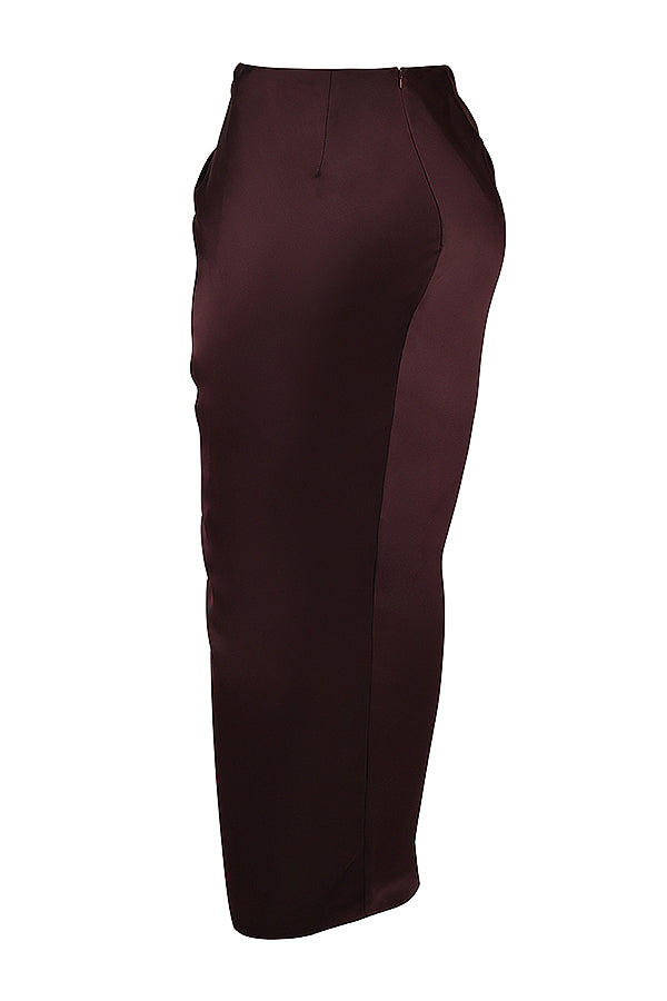 Drune | Satin Corsage Top Und Maxirock Satz