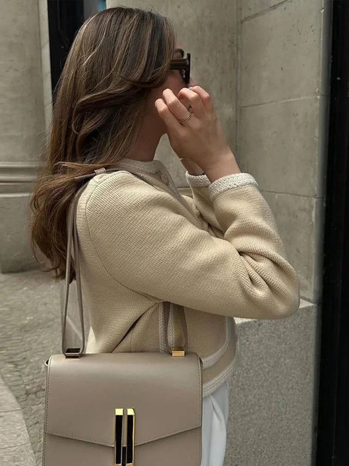 Drune | Einreihig Beige Tweed Blazer Damenjacken