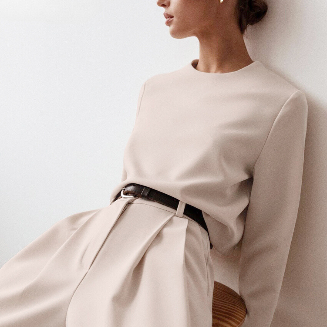 Drune | Elegante Damen Zweiteilige Set Mit Weit Geschnittene Hose