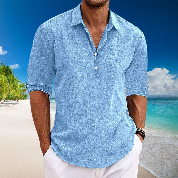 Drune | Lässige Leinen Langarmshirt