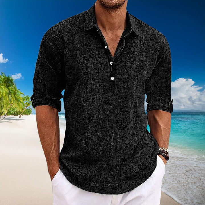 Drune | Lässige Leinen Langarmshirt