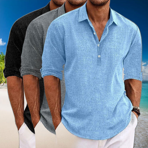 Drune | Lässige Leinen Langarmshirt