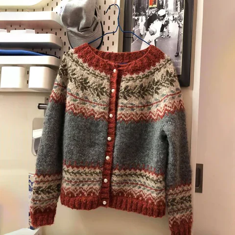 Drune | Cardigan - Vintage Strick Knopf-Cardigan