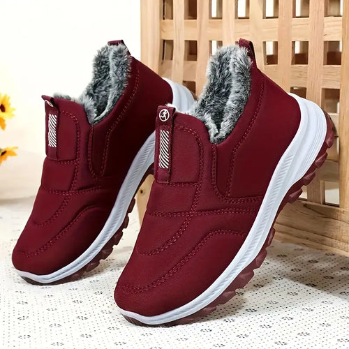 Drune | Damen Fleece-Gefütterte Winterstiefel – Dicke Plattform, Rutschfeste Schneeschuhe