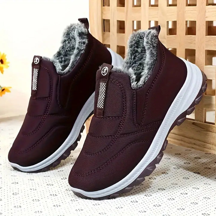 Drune | Damen Fleece-Gefütterte Winterstiefel – Dicke Plattform, Rutschfeste Schneeschuhe