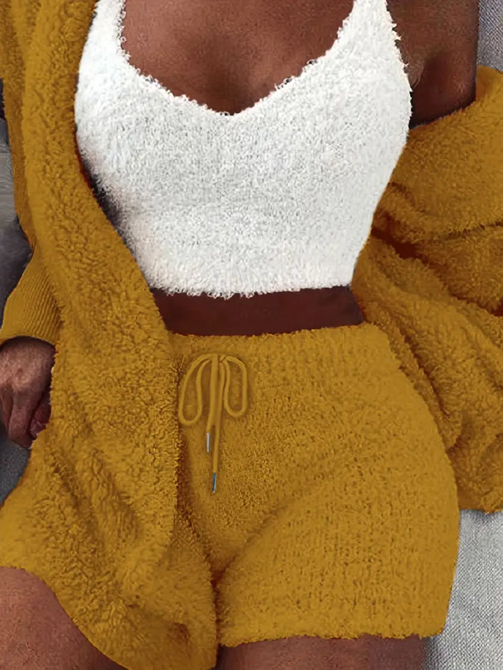 Drune | Kuschelige, weiche Damen Pyjama Set mit verschiedenen Farben