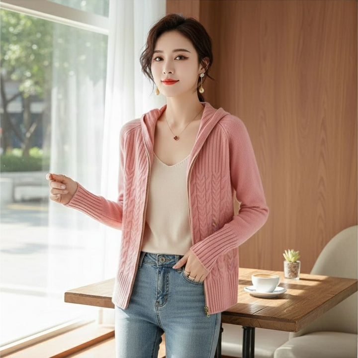 Drune | Damen-Cardigan Aus Kaschmir mit Schickem Kordelzug