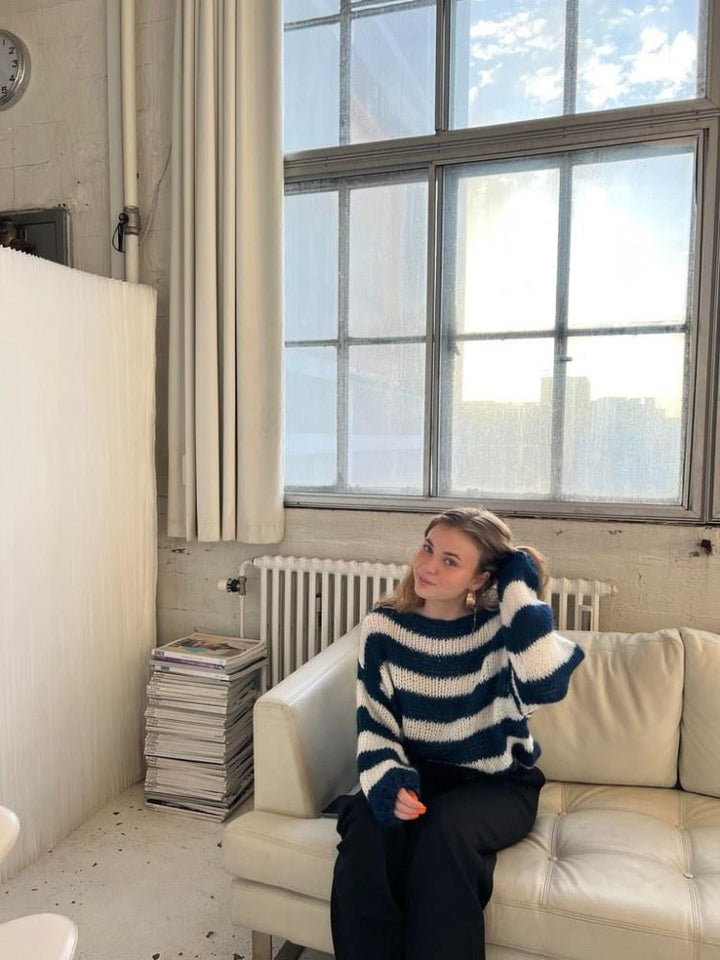 Drune | Übergroßer Strickpullover mit Rundhalsausschnitt und langen Ärmeln