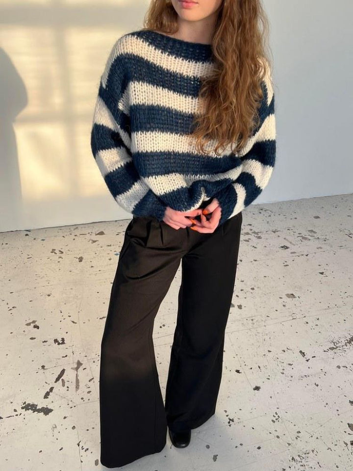 Drune | Übergroßer Strickpullover mit Rundhalsausschnitt und langen Ärmeln