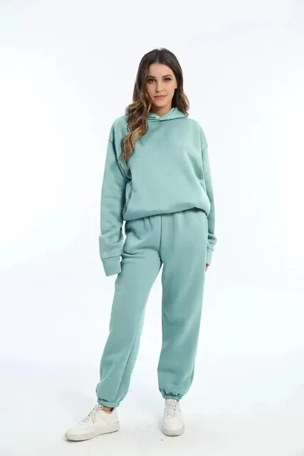 Drune | Übergroßer Trainingsanzug Hoodie Set für Damen