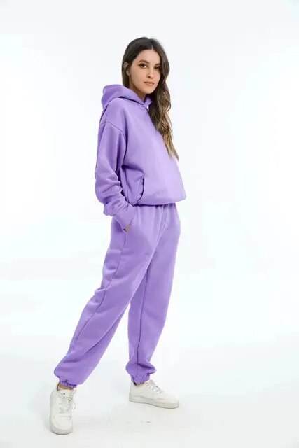 Drune | Übergroßer Trainingsanzug Hoodie Set für Damen