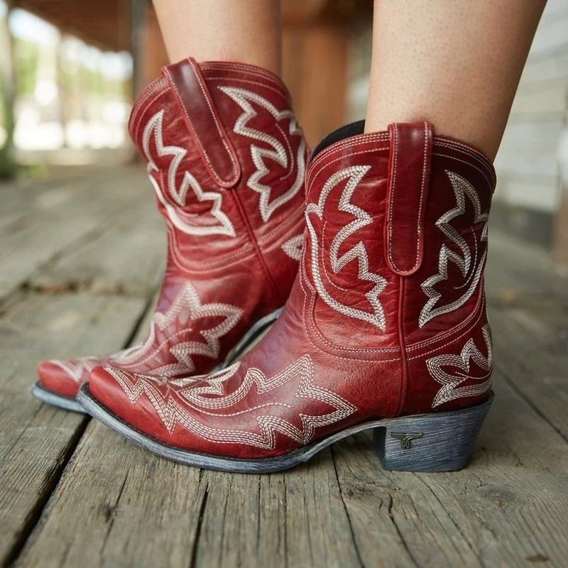 Drune | Bestickte Cowboystiefel aus Leder