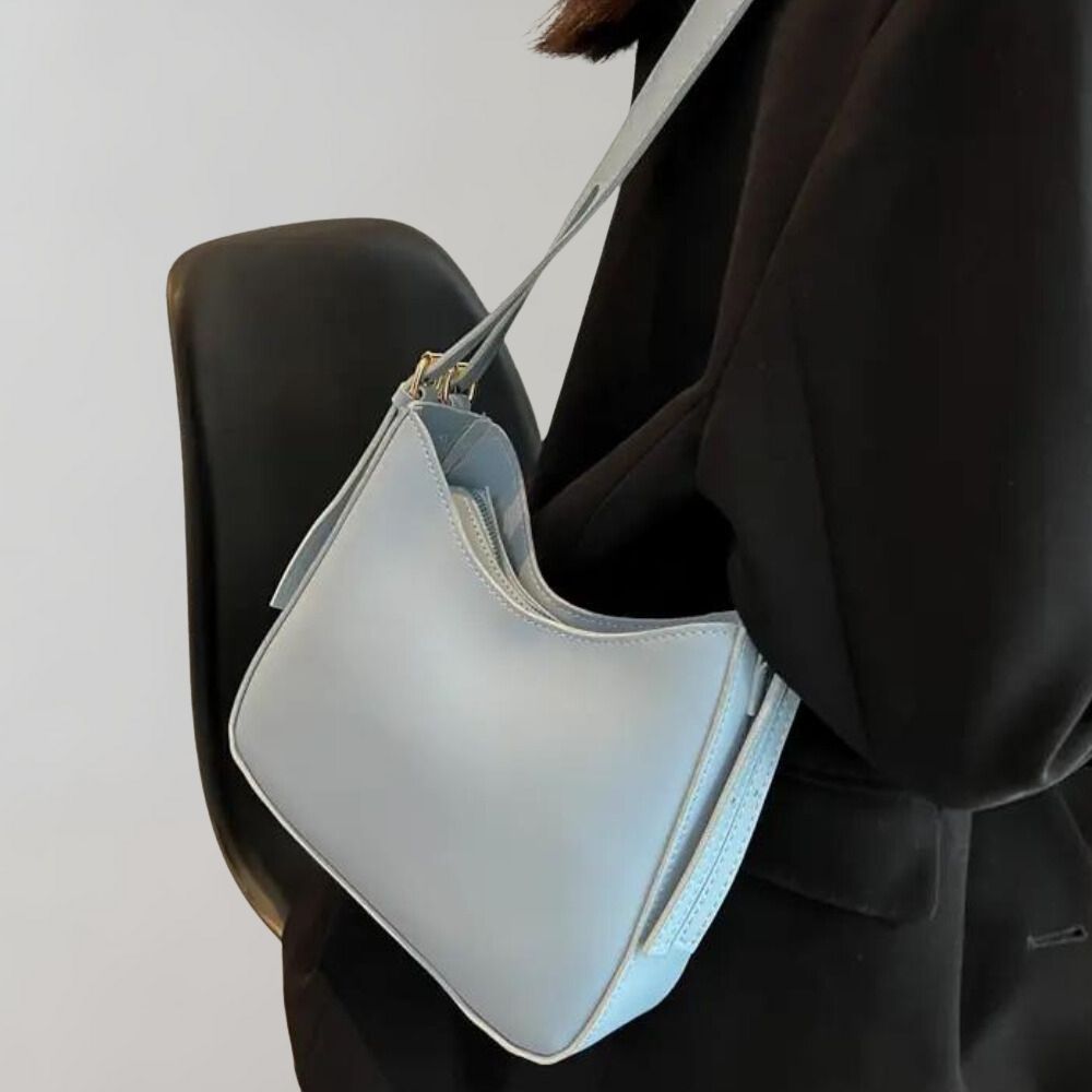 Drune | Reißverschluss Klein Schultertasche Kunstledertasche