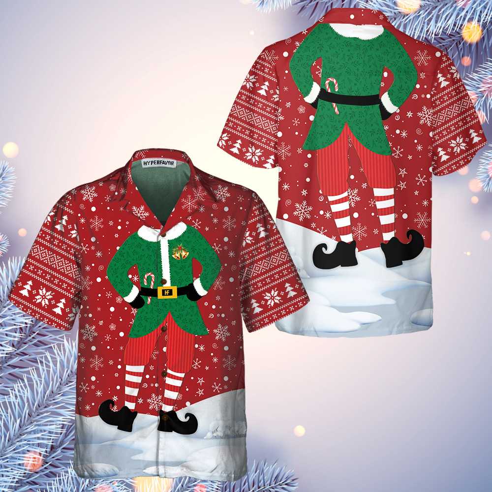 Drune | Einzigartiges Weihnachts-Elf-Kostüm Design Hawaiian Shirt, Lustiges Elf Weihnachts Shirt, Beste Weihnachtsgeschenk Idee