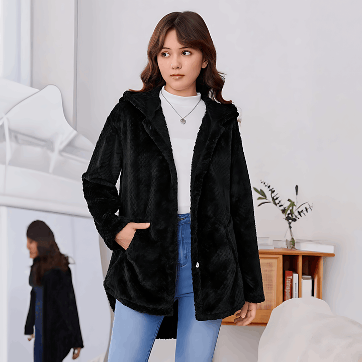 Drune | Wärmende Strickjacke mit weichem Futter und Kapuze für Damen