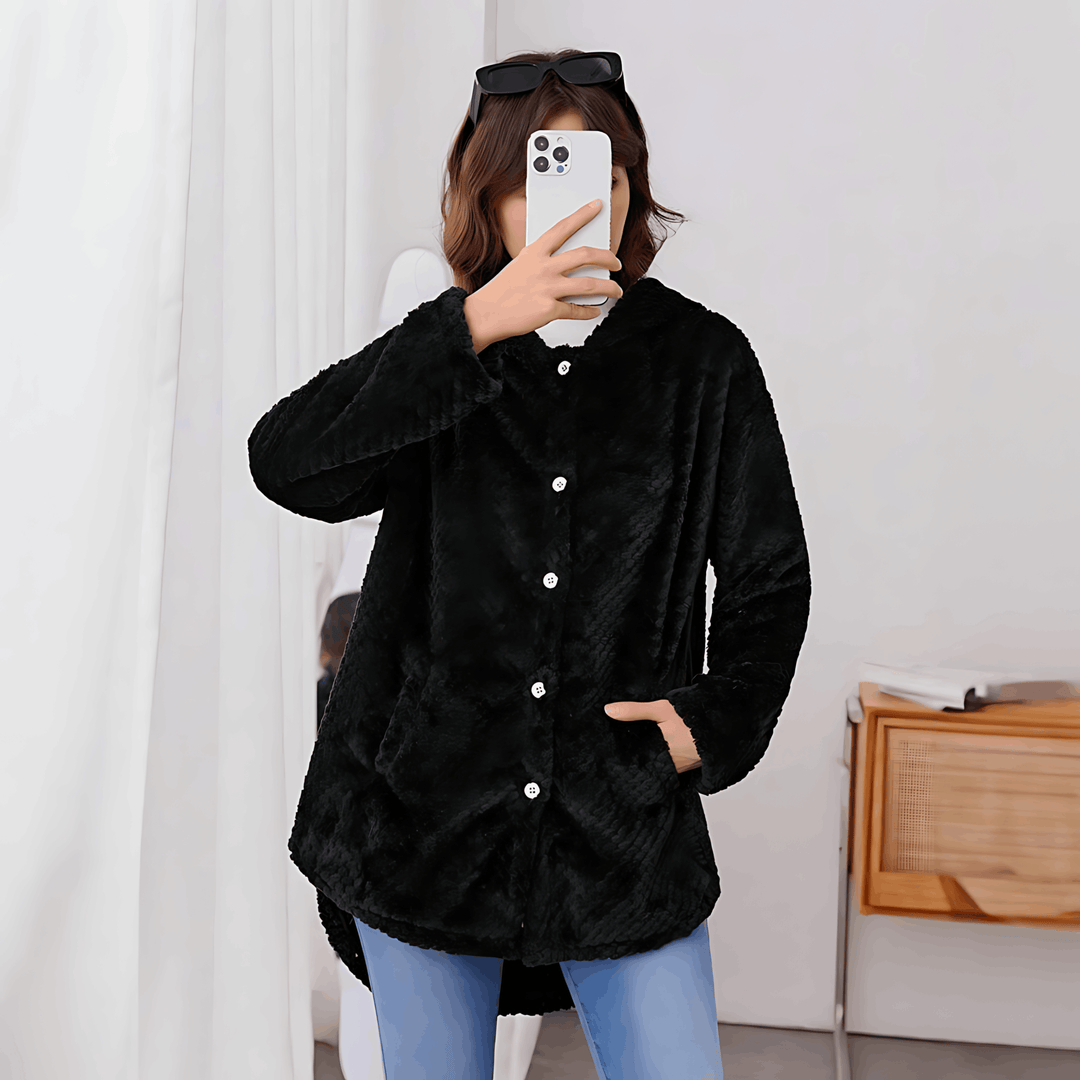 Drune | Wärmende Strickjacke mit weichem Futter und Kapuze für Damen