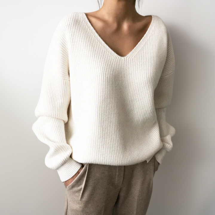 Drune | Gestrickter V-Ausschnitt Pullover