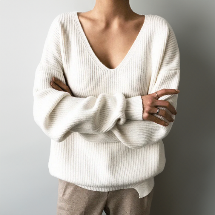 Drune | Gestrickter V-Ausschnitt Pullover