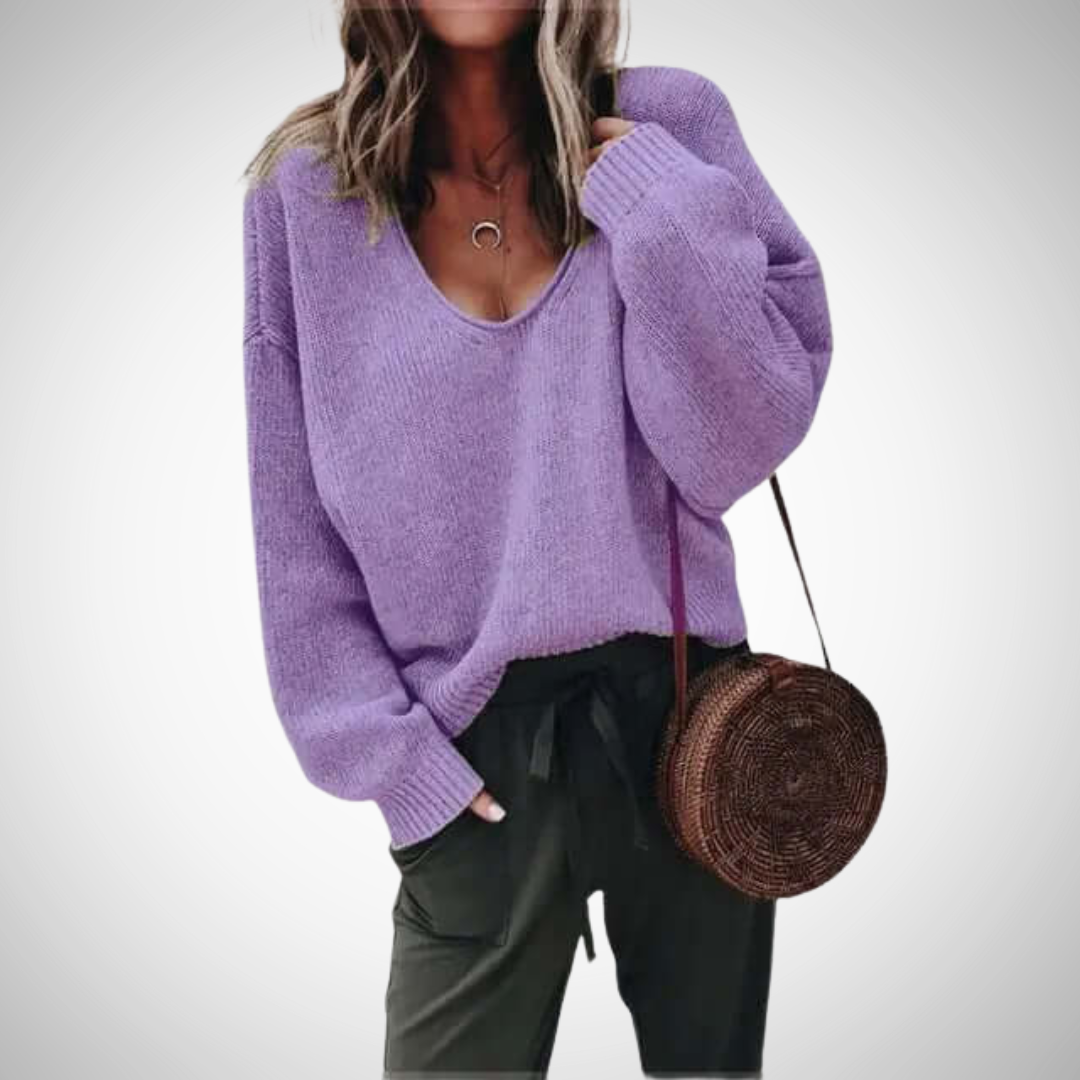 Drune | Locker Strick V-Ausschnitt Pullover