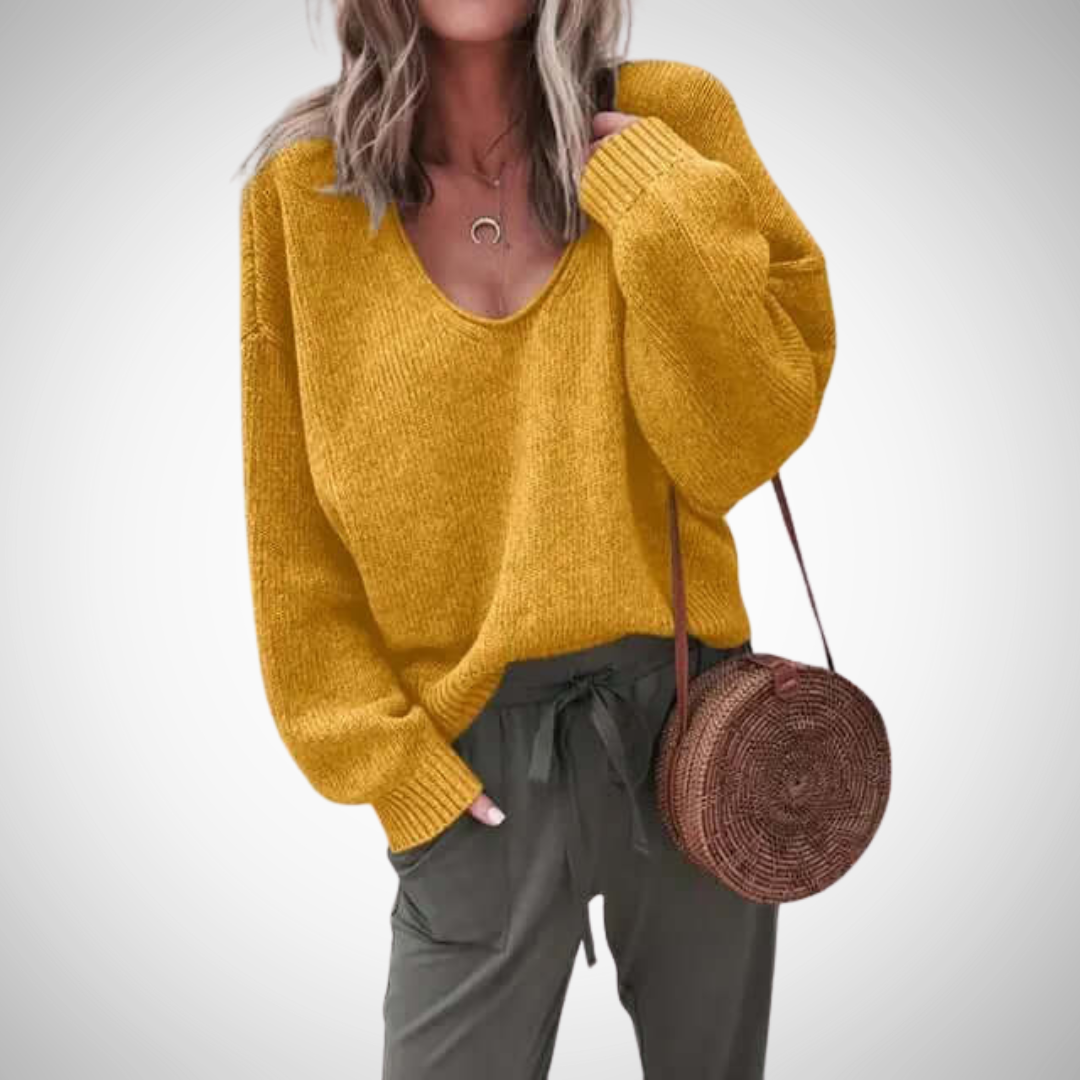 Drune | Locker Strick V-Ausschnitt Pullover