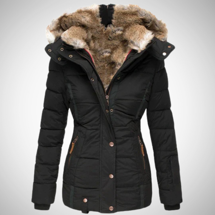 Drune | Elegante Fellgefütterte Winterjacke Für Frauen
