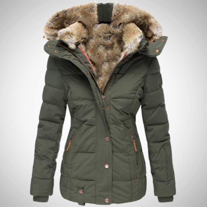 Drune | Elegante Fellgefütterte Winterjacke Für Frauen