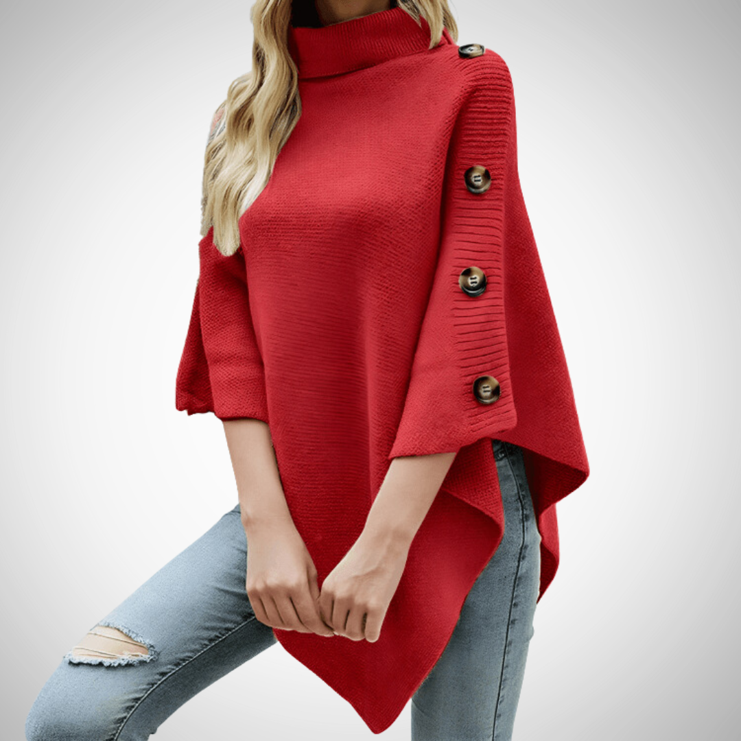 Drune | Übergroß Knopf Poncho