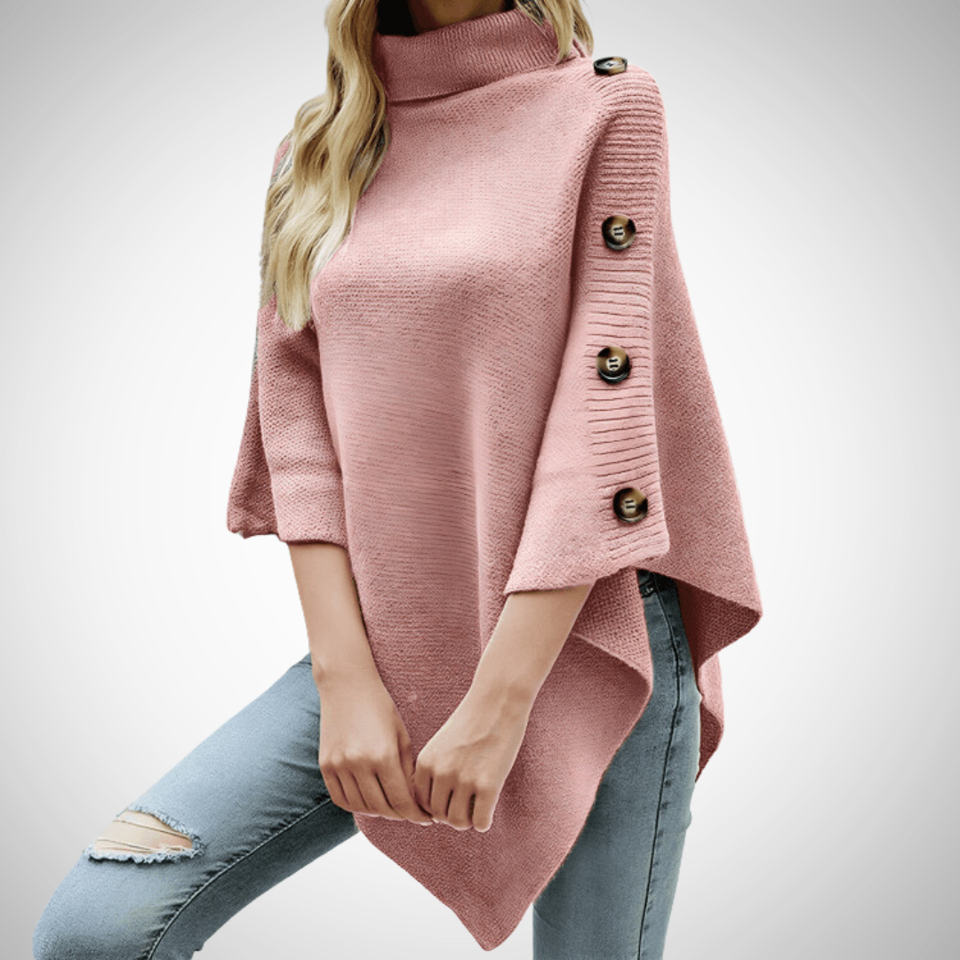 Drune | Übergroß Knopf Poncho