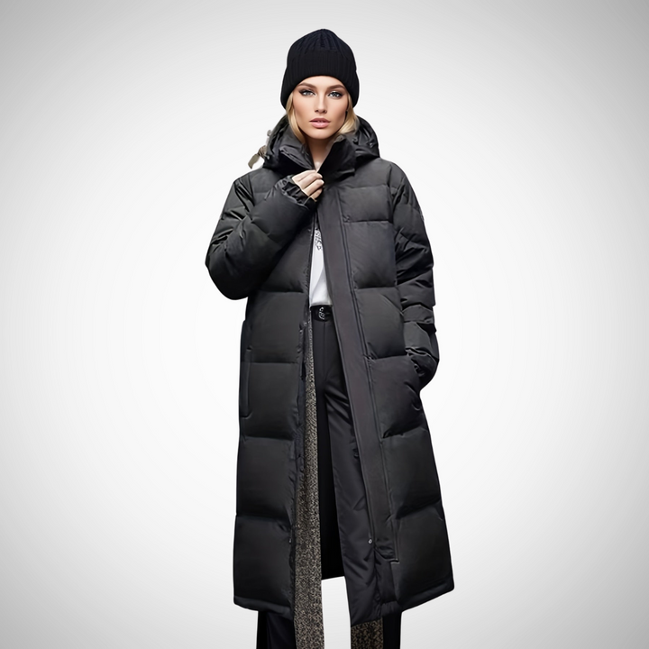 Drune | Langer Gepolsterter Winter Puffa Mantel Für Frauen