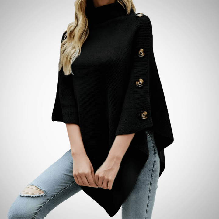 Drune | Übergroß Knopf Poncho