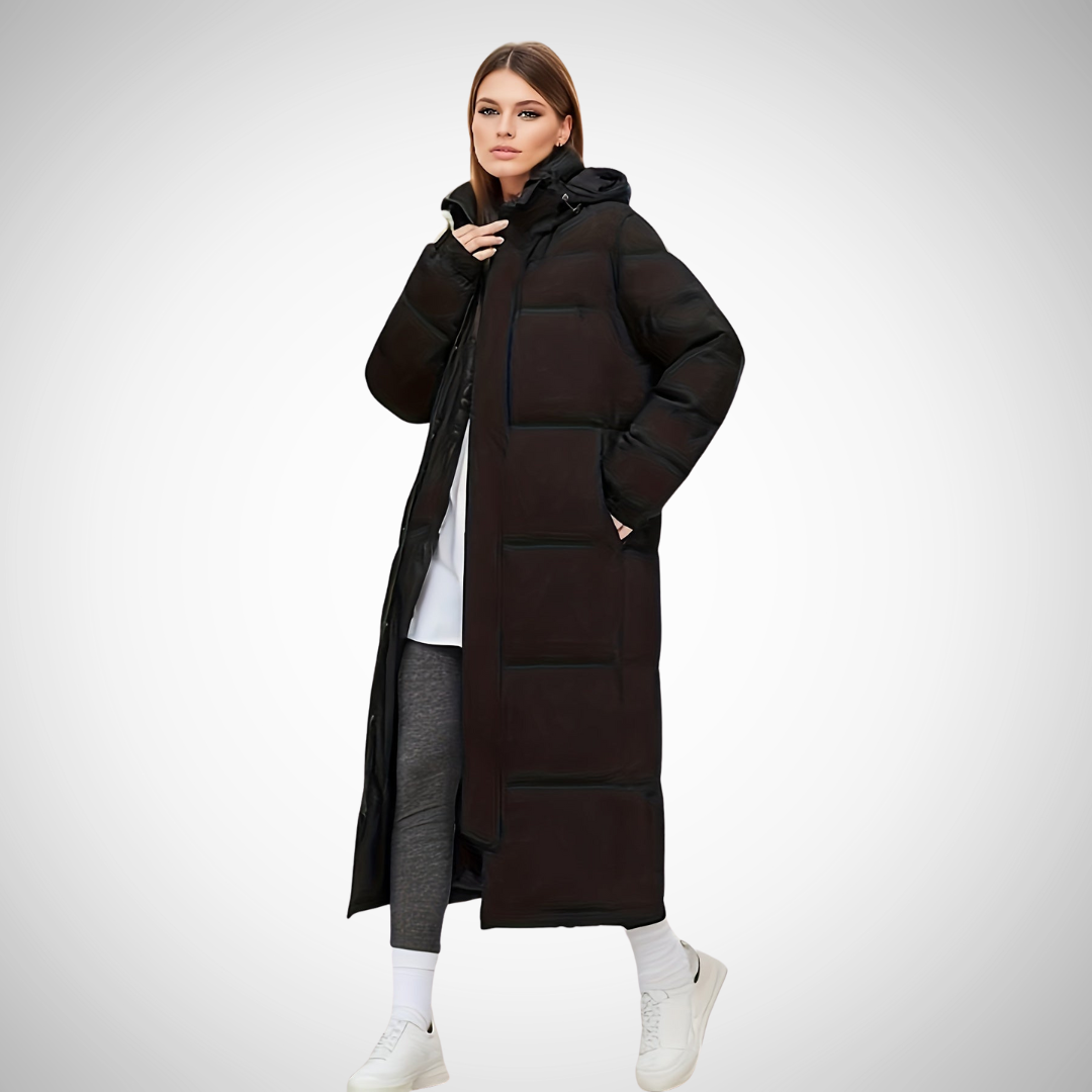 Drune | Langer Gepolsterter Winter Puffa Mantel Für Frauen