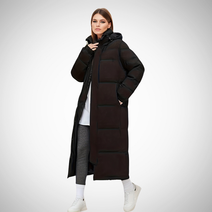 Drune | Langer Gepolsterter Winter Puffa Mantel Für Frauen