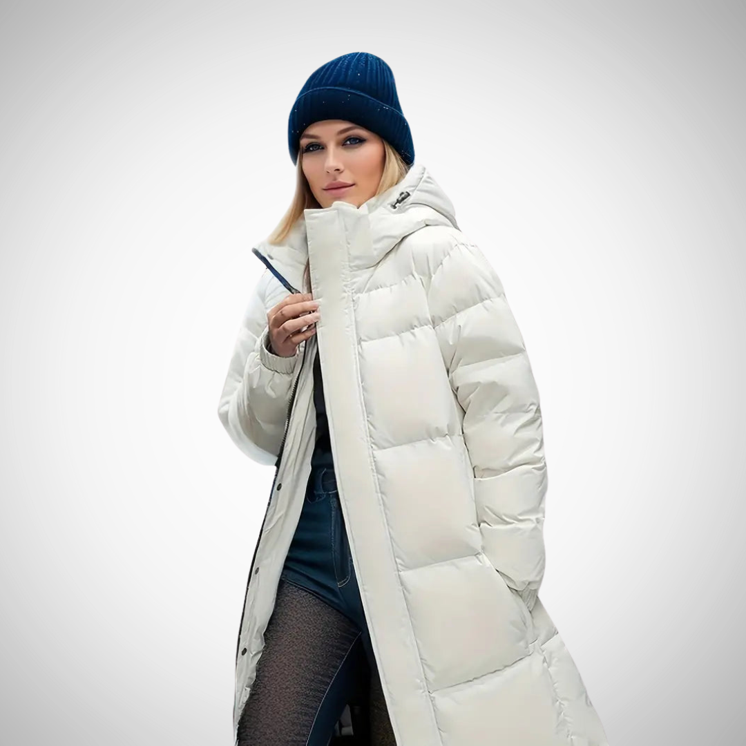 Drune | Langer Gepolsterter Winter Puffa Mantel Für Frauen
