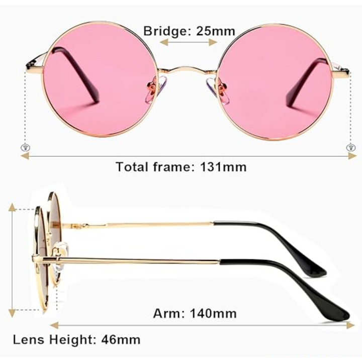 Drune Runde Sonnenbrille Klassisches Design Leicht