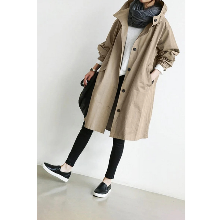 Drune | Button-Up Windbreaker - Leichter Übergrößen-Mantel - Lässige Übergangsoberbekleidung