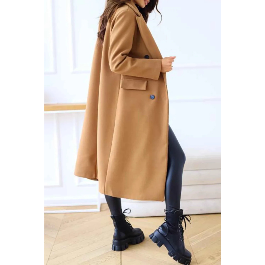 Drune | Langmantel - Oversized Fit - Wollqualität - Doppelt geknöpft - Klassische Details