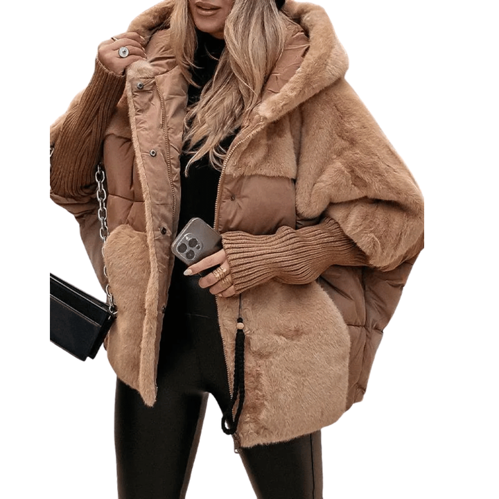 Drune | Winterjacke - Lockerer Schnitt - Gefütterte Steppjacke mit Fell-Details