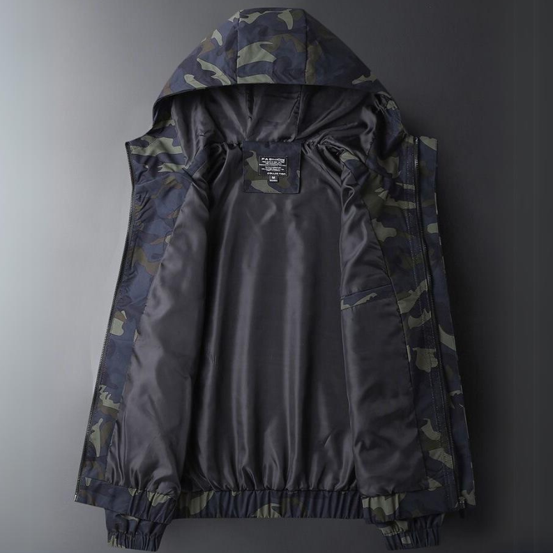 Drune | Herren Camouflage Kapuzenjacke - Lässig