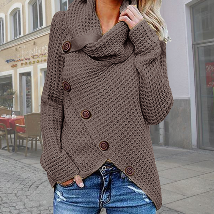 Drune | Moderner A-symmetrischer Rollkragenpullover mit stilvollen Details