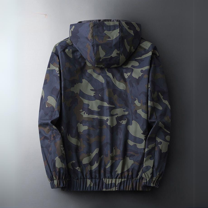 Drune | Herren Camouflage Kapuzenjacke - Lässig