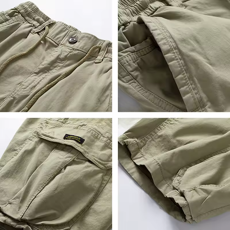 Drune | Kurze Hose Sommer Cargo Shorts für Herren Praktische Taschen