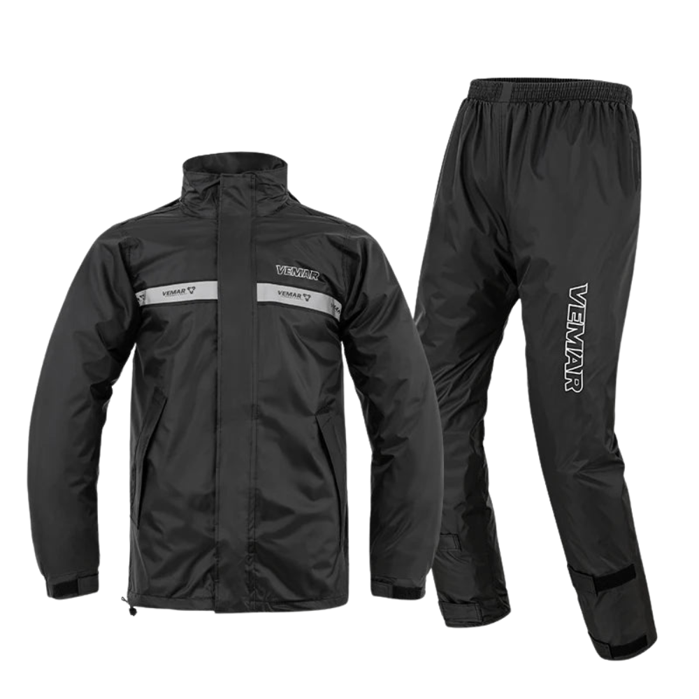 Drune | Unisex wasserdichter Motorrad-Regenanzug mit Kapuze