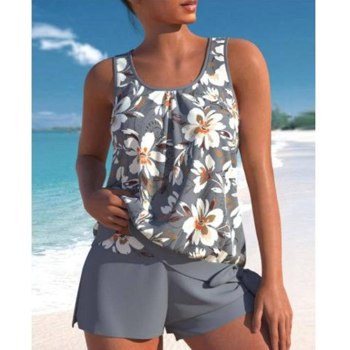 Drune | Damen Blumenmuster Zweiteiliges Badeanzug Set Bright