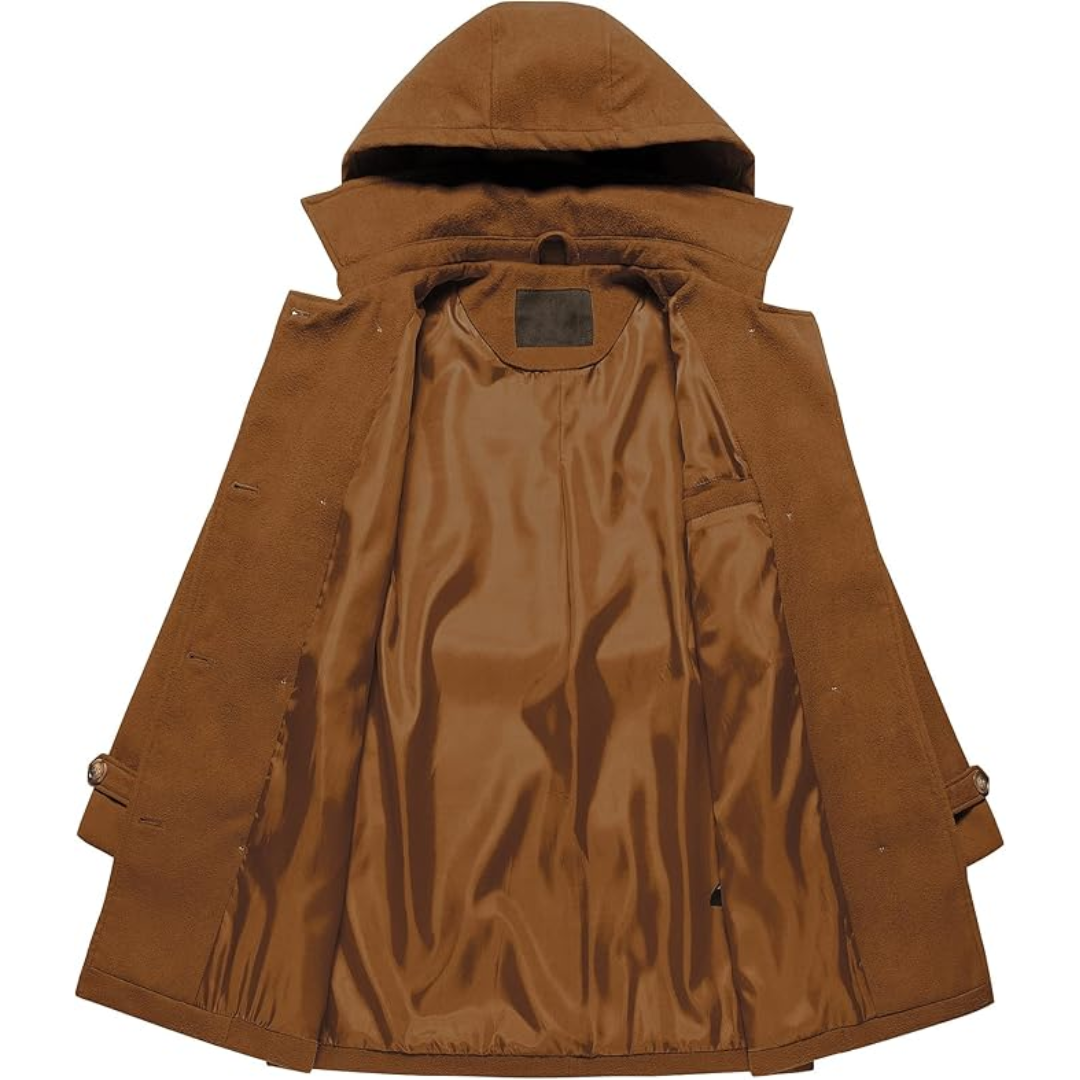 Drune | Gesteppter Winter-Trenchcoat mit Kapuze
