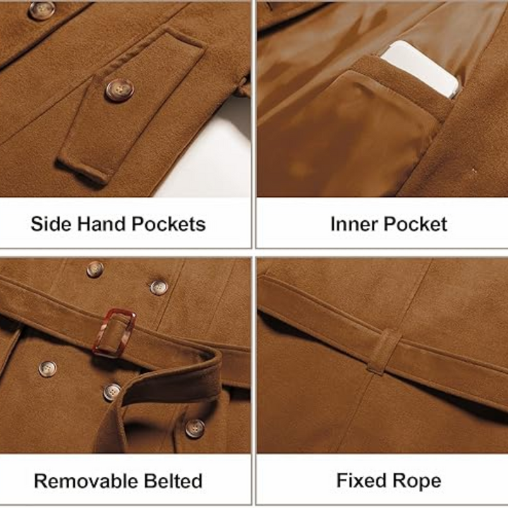 Drune | Gesteppter Winter-Trenchcoat mit Kapuze